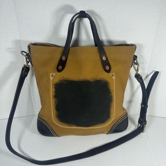Ralph Lauren Double RL Tan and Black Shoulder Bag - Picture 2 of 16